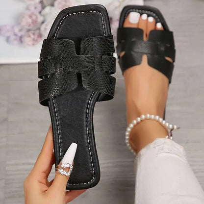 Sérine™ – Mules d’Été à Bout Carré et Ultra-Légères