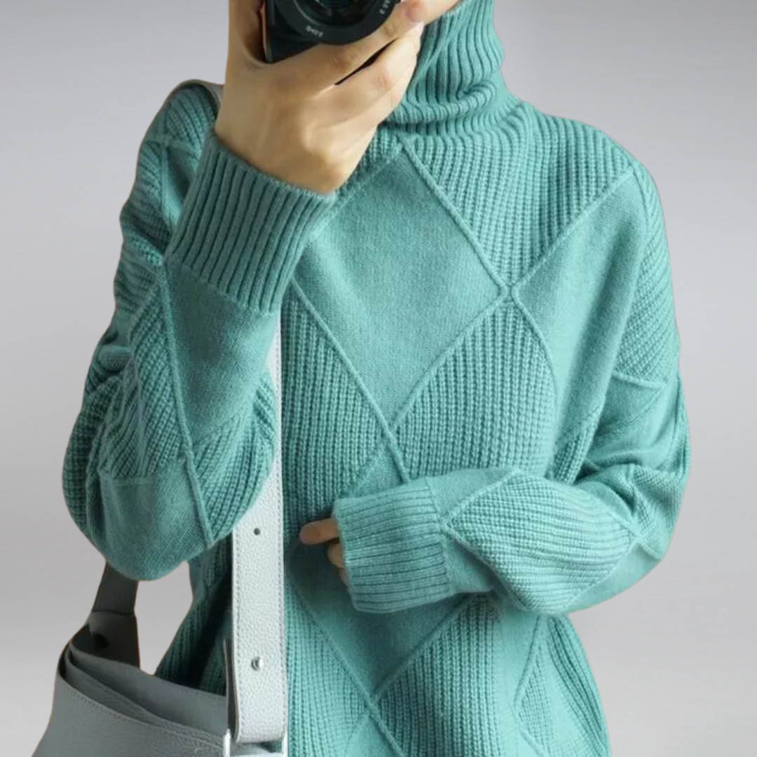 Rose™ - Pull à Col Roulé Élégant