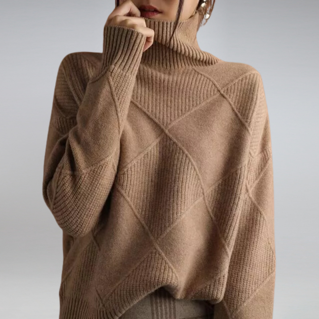 Rose™ - Pull à Col Roulé Élégant
