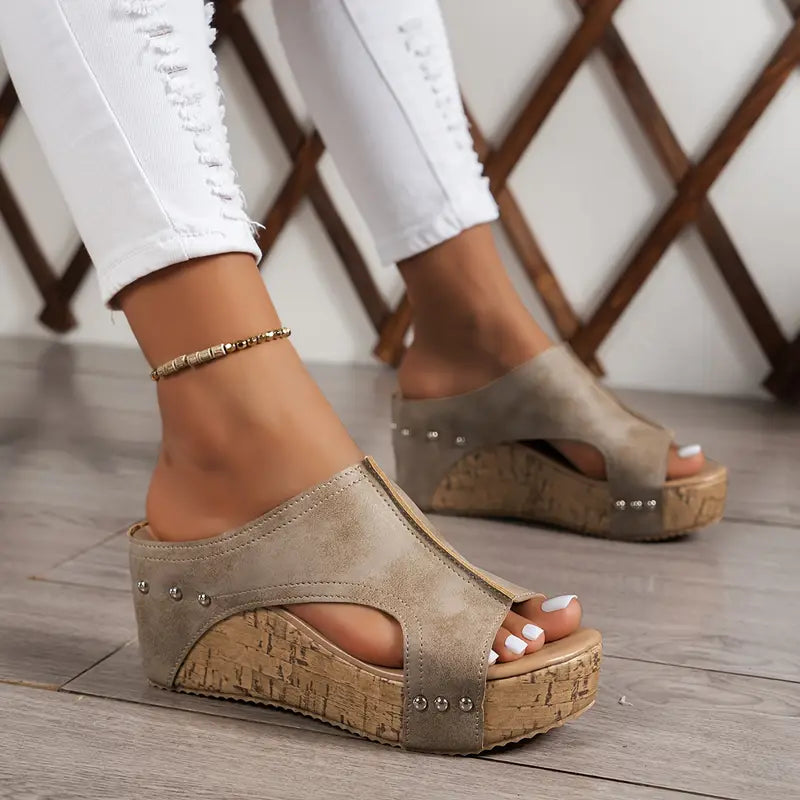 Ismée™ – Sandales à Plateau Style Vintage et Élégant