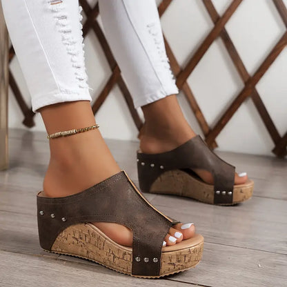 Ismée™ – Sandales à Plateau Style Vintage et Élégant