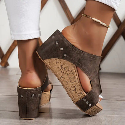 Ismée™ – Sandales à Plateau Style Vintage et Élégant