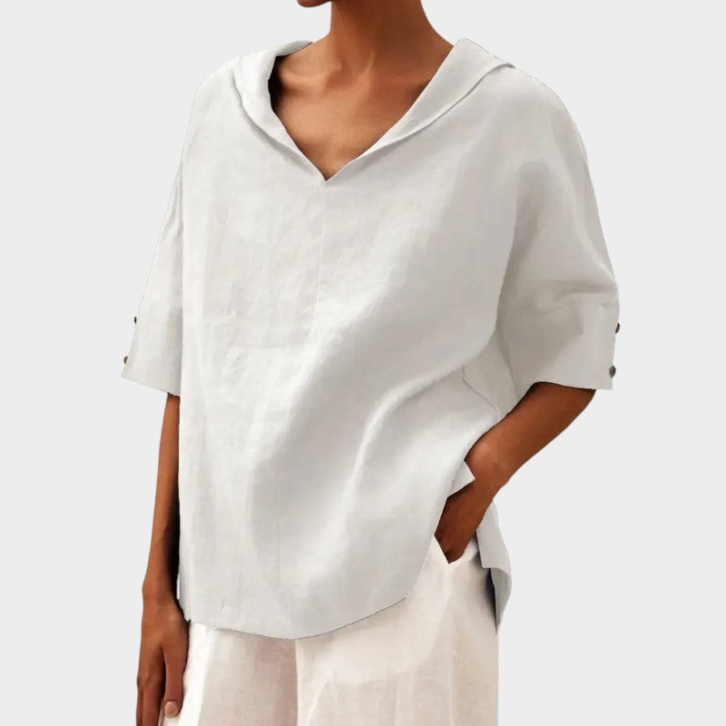 Blouse Légère au Col Dégagé