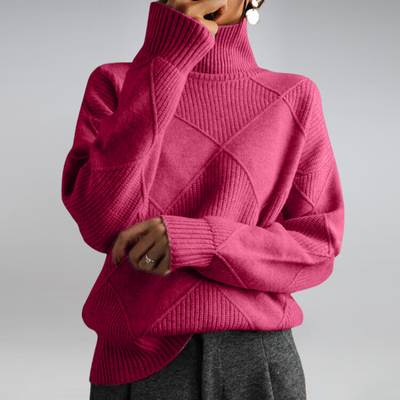 Rose™ - Pull à Col Roulé Élégant