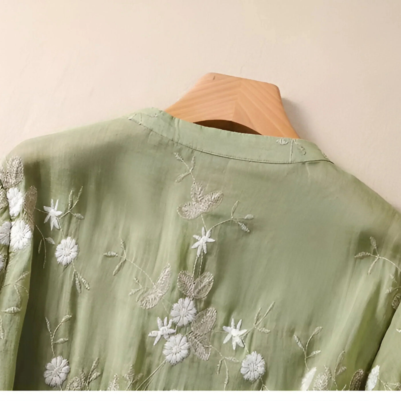 Laurine™ - Haut en Coton avec Broderies Florales