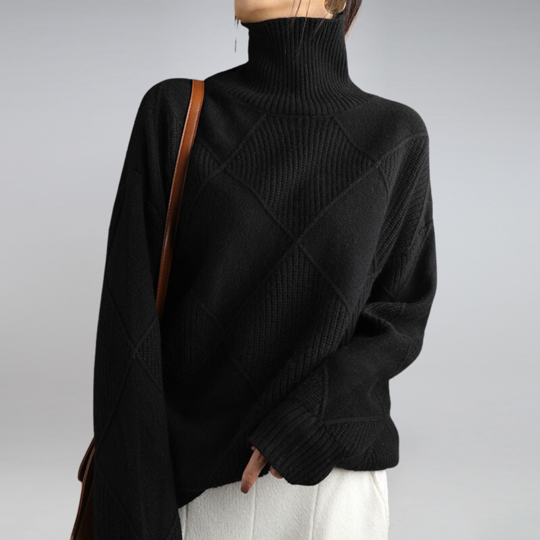 Rose™ - Pull à Col Roulé Élégant