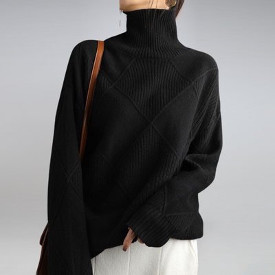 Rose™ - Pull à Col Roulé Élégant