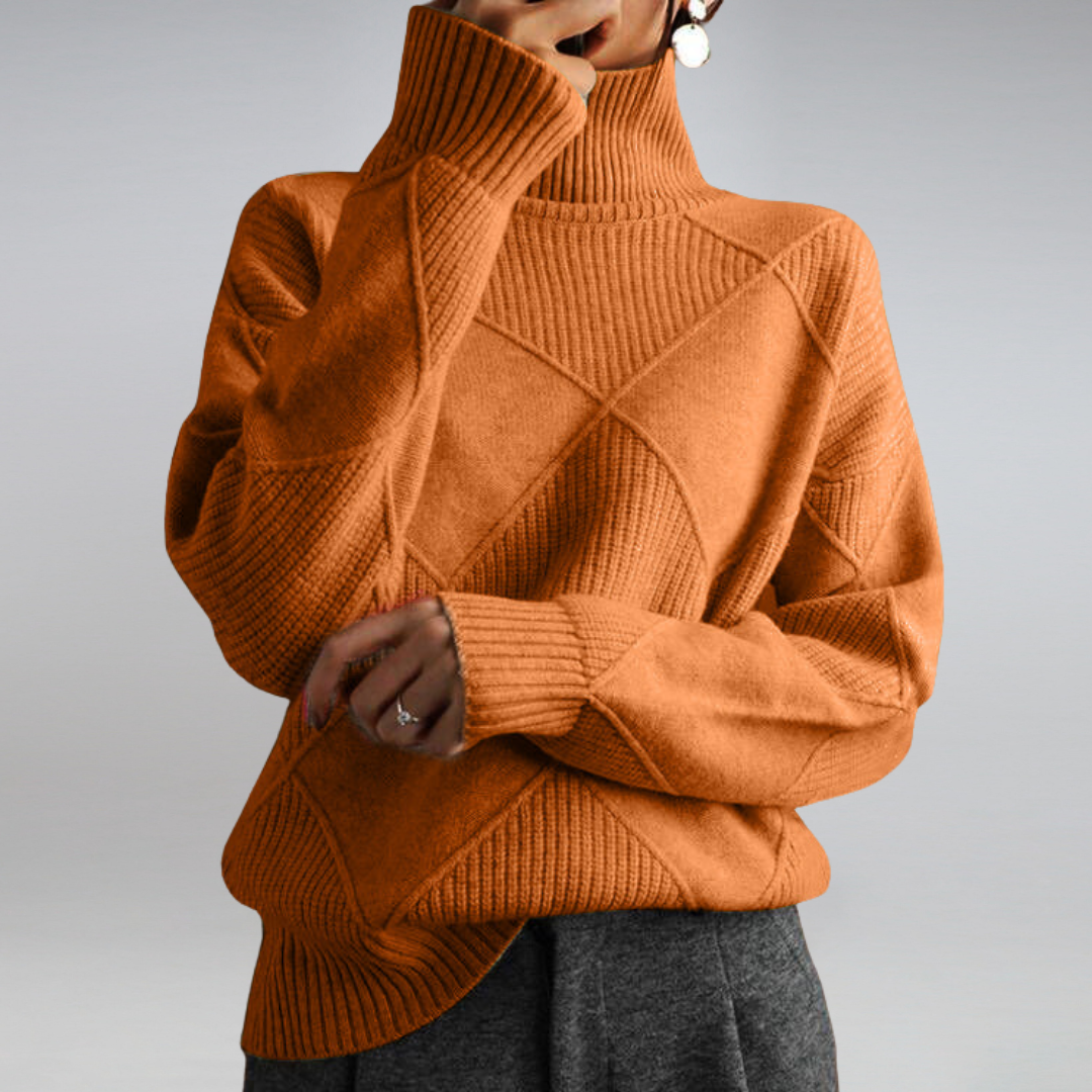 Rose™ - Pull à Col Roulé Élégant