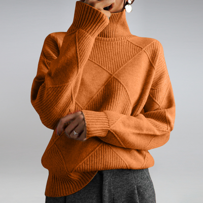 Rose™ - Pull à Col Roulé Élégant