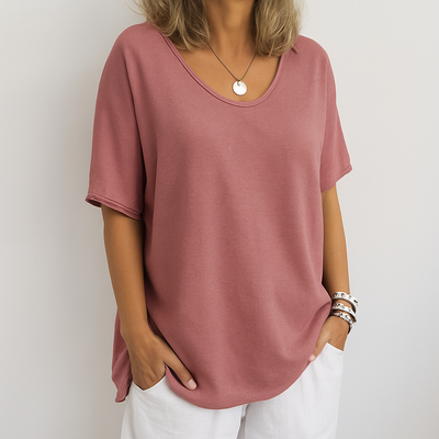 Élarine™ – T-shirt Confortable et Fluide au Style Décontracté