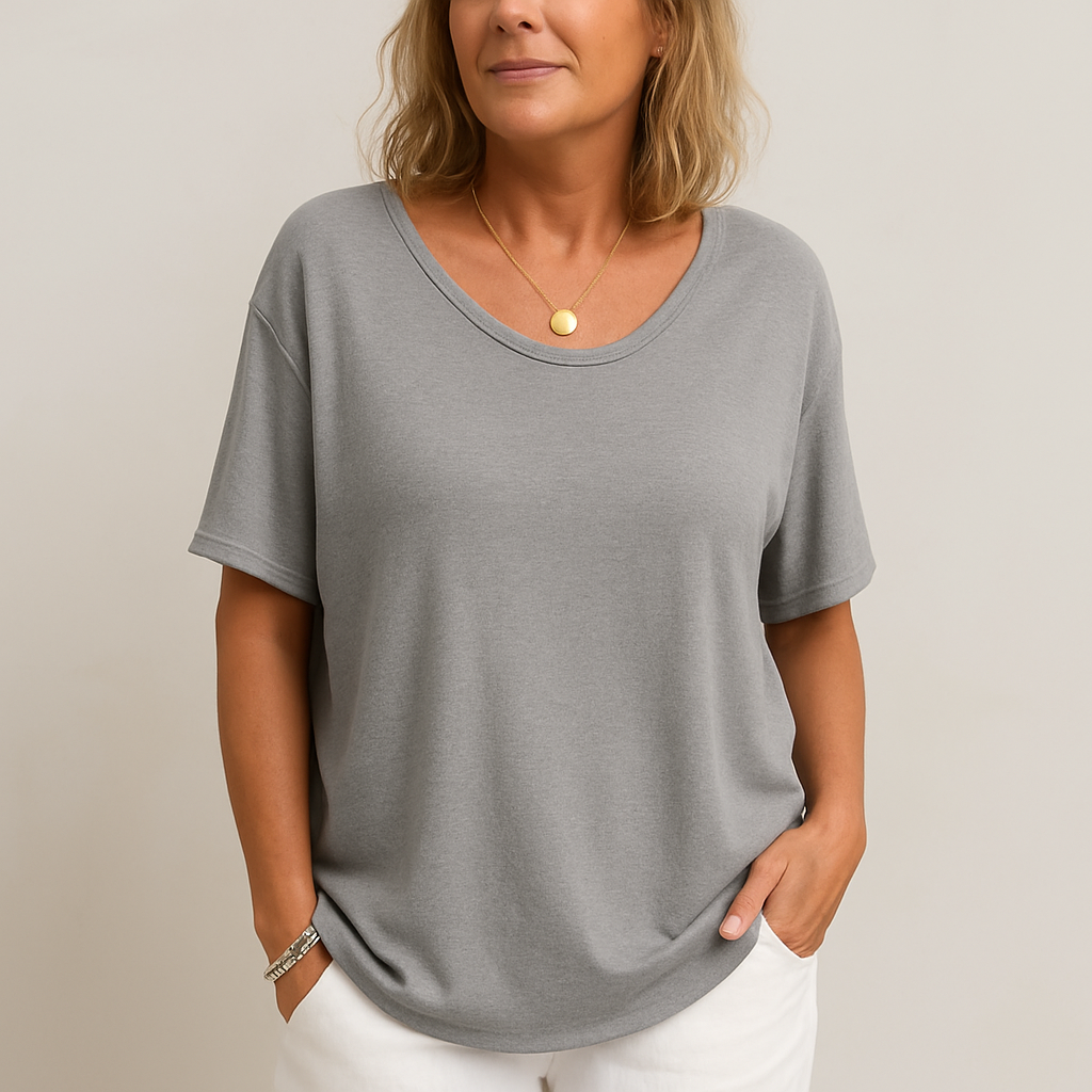 Élarine™ – T-shirt Confortable et Fluide au Style Décontracté
