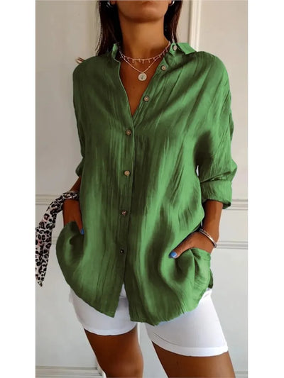 Solianne™ – Blouse Douce en Coton Léger et Respirant