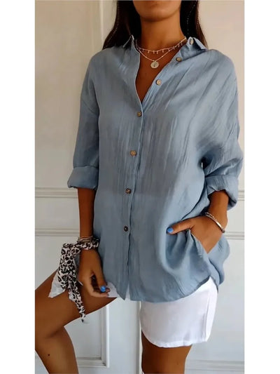 Solianne™ – Blouse Douce en Coton Léger et Respirant