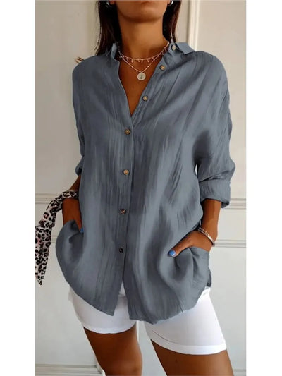 Solianne™ – Blouse Douce en Coton Léger et Respirant