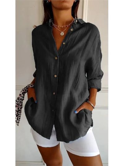 Solianne™ – Blouse Douce en Coton Léger et Respirant