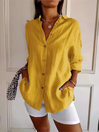 Solianne™ – Blouse Douce en Coton Léger et Respirant