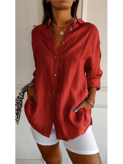 Solianne™ – Blouse Douce en Coton Léger et Respirant