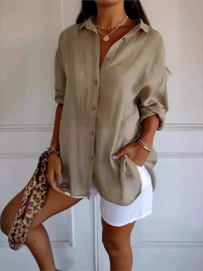 Solianne™ – Blouse Douce en Coton Léger et Respirant