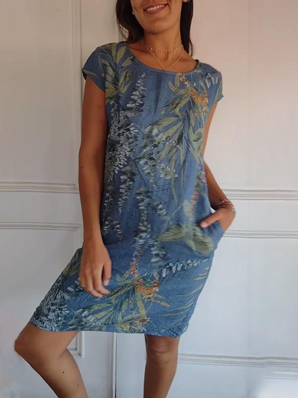 Solianne™ – Robe Confortable à Col Rond et Coupe Élégante
