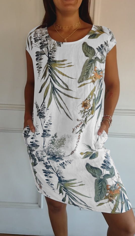Solianne™ – Robe Confortable à Col Rond et Coupe Élégante