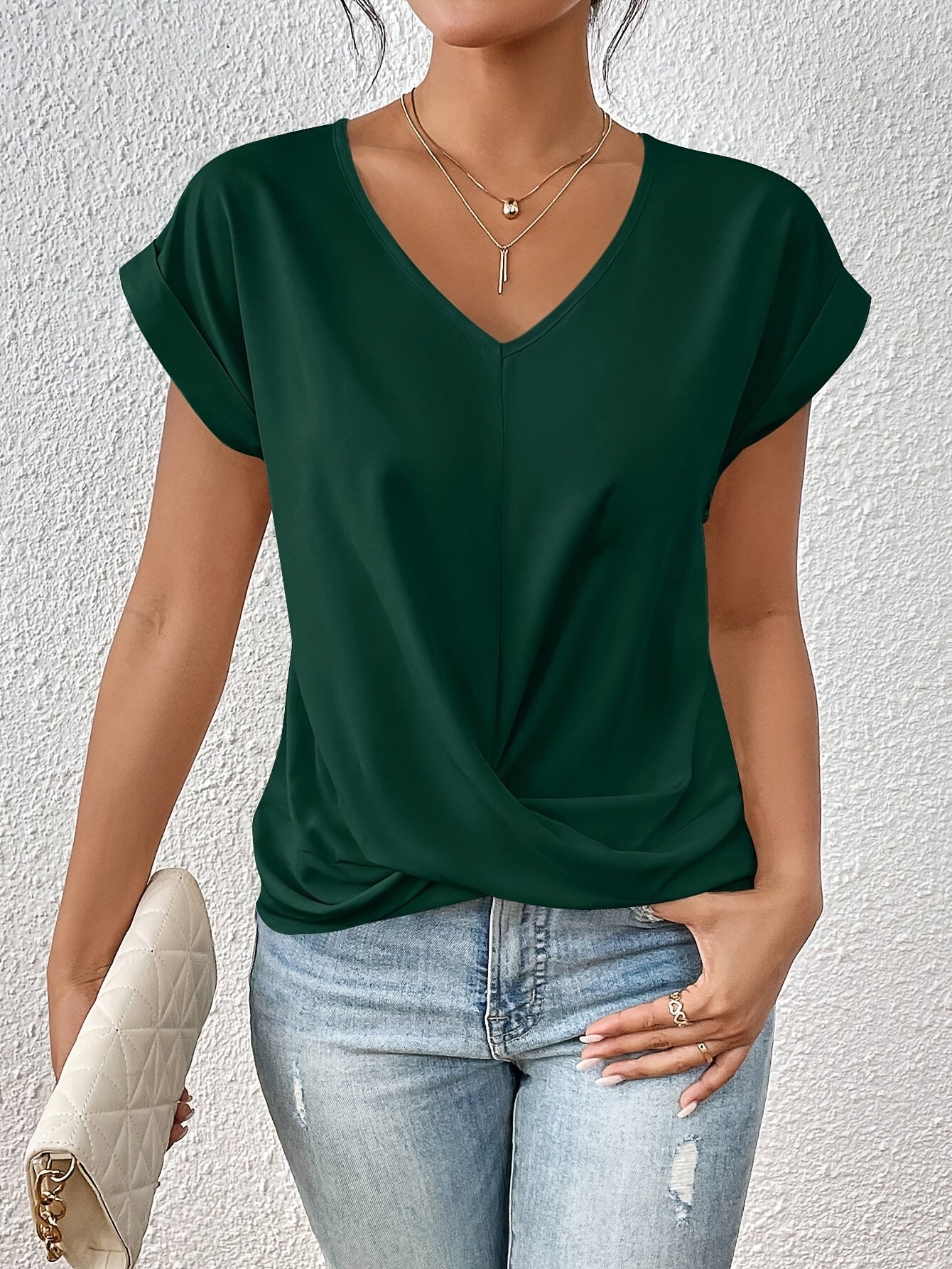 Solina™ – T-shirt Casual à Encolure Cœur