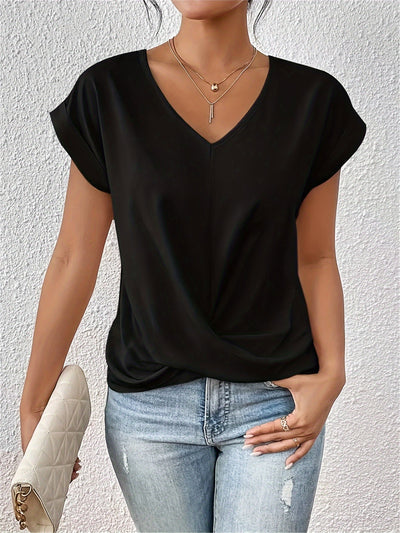 Solina™ – T-shirt Casual à Encolure Cœur