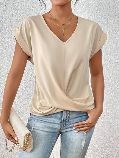 Solina™ – T-shirt Casual à Encolure Cœur