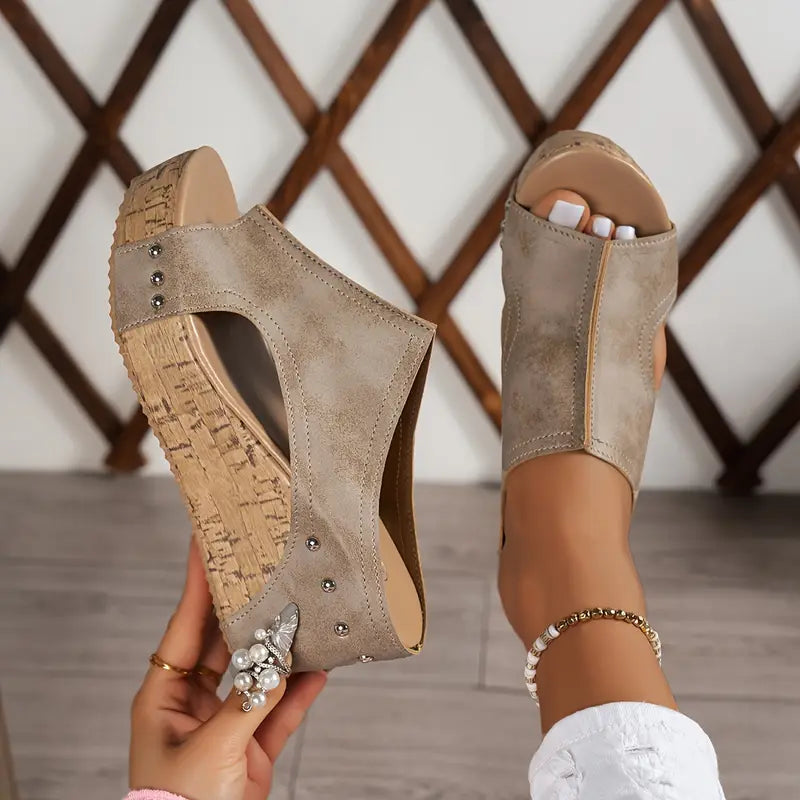 Ismée™ – Sandales à Plateau Style Vintage et Élégant