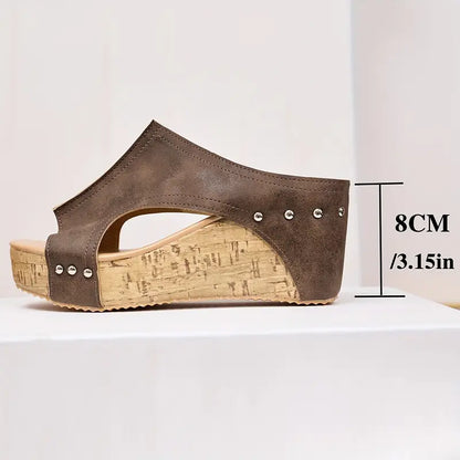 Ismée™ – Sandales à Plateau Style Vintage et Élégant